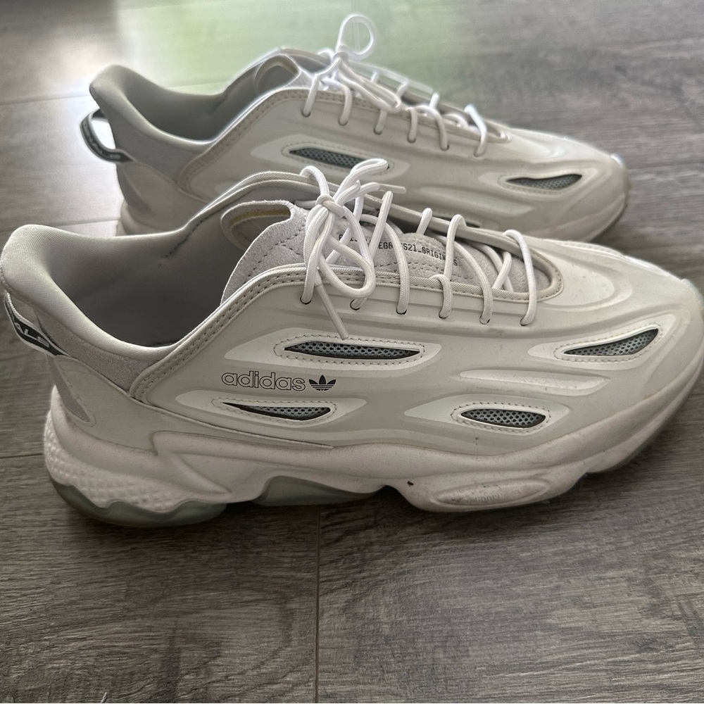 Adidas white and gray shoes